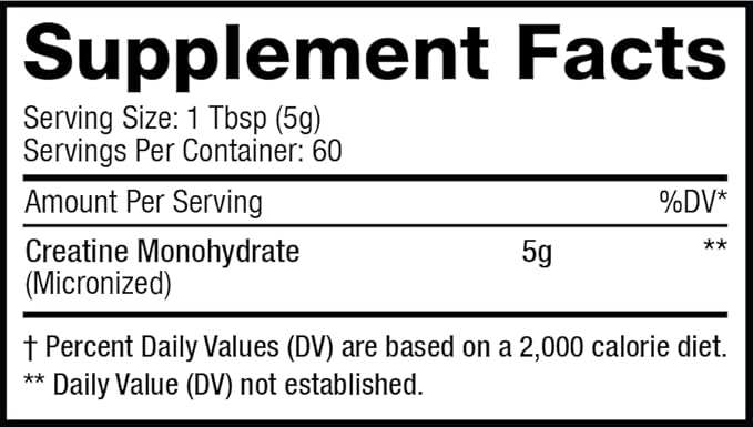 Musclesport Creatine Monohydrate Powder - Micronized Creatine Monohydrate - Energy, Strength & Endurance - 300g, Unflavored