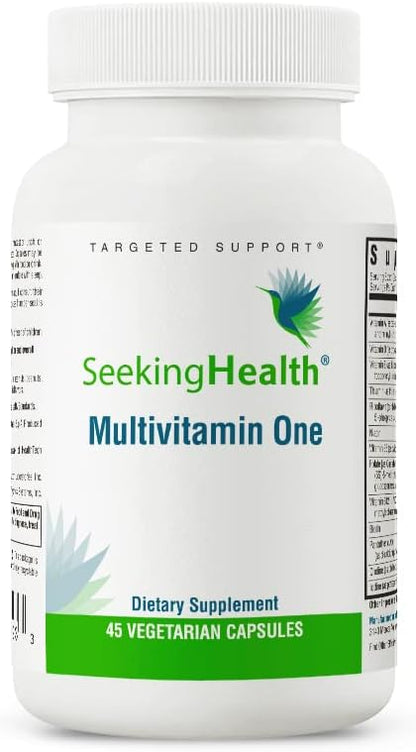 Seeking Health Multivitamin One - Supplement with Zinc, Vitamin B12, & Vitamin A - Magnesium-Free Formula - Multivitamin Supports Methylation & Healthy Aging - 45 Capsules