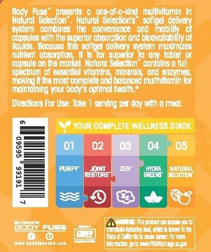 Natural Selection Multi-Vitamin | Immune Support & Antioxidant Cell Protection | Gelcap 30 Servings