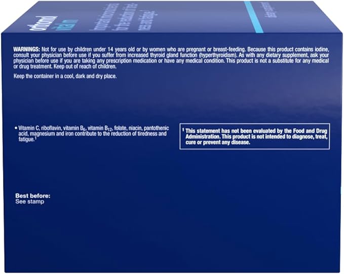Orthomol Vital M Powder & Tablet Packet for Men, 30-Day Vitamin Supplement – Daily Energy, Fatigue Reduction & Vitality Support with Vitamins A, B, C, D, E, K, Omega-3 & Iodine