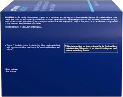 Orthomol Vital M Powder & Tablet Packet for Men, 30-Day Vitamin Supplement – Daily Energy, Fatigue Reduction & Vitality Support with Vitamins A, B, C, D, E, K, Omega-3 & Iodine