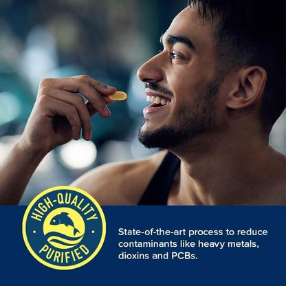 GNC Triple Strength Omega 3 Fish Oil 1000mg, 60 Count, Supports Joint, Skin, Eye, and Heart Health