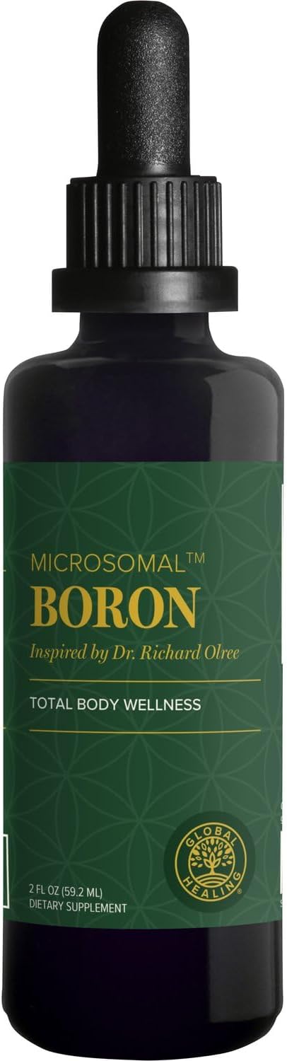Global Healing Boron Supplement for Men and Women - More Bioavailable Than Liposomal for Bone Health, Metabolism, and Enhanced Magnesium Absorption, 5 mg (2 Oz)
