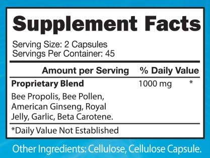 Lung Care Max, Special Antioxidant Formula with American Ginseng, Bee Propolis, and Royal Jelly (90 Capsules)