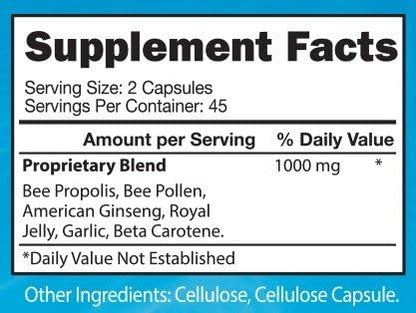 Lung Care Max, Special Antioxidant Formula with American Ginseng, Bee Propolis, and Royal Jelly (90 Capsules)