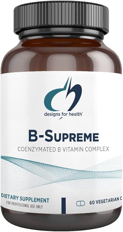 Designs for Health Methylated Vitamin B Complex - Vitamin B Supplements with B12 Vitamins, B1, B3, Niacin, B6, Folate & Biotin - Methylated Multivitamin for Metabolic + Heart Health (60 Capsules)