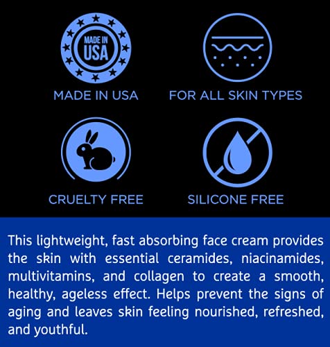 Restorative Anti-Aging Face Cream Moisturizer | Dermatologist Recommended | Fortified with Ceramides, Niacinamides, and Multivitamins (1.7 oz)