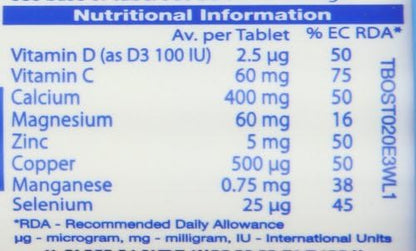 Vitabiotics Osteocare Fizz - Effervescent Tablets with Calcium, Magnesium, and Zinc | Bone Health and Immunity Multivitamin Supplement for Men and Women - 20 Tablets