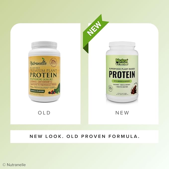 Plant Based Protein Powder - 25 g Vegan Protein Powder with 30 Servings - Blended Rice & Pea Protein Powder with Superfoods & Amino Acids - Zero Sugar Protein Shake Powder - Chocolate