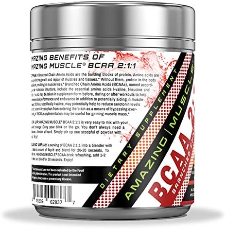BCAA 2:1:1 Branched Chain Amino Acids Supplement | 6,000 Mg Per Serving | Fruit Punch Flavor | 30 Servings