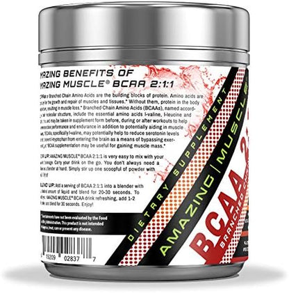 BCAA 2:1:1 Branched Chain Amino Acids Supplement | 6,000 Mg Per Serving | Fruit Punch Flavor | 30 Servings