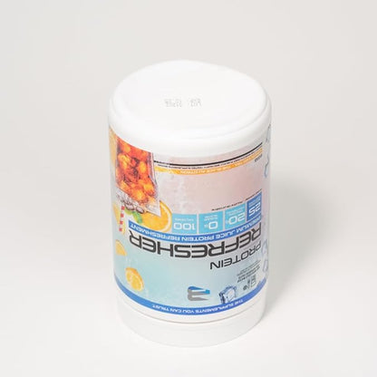 Protein Refresher (25 Servings) - Revolutionary Juice-Type Whey Protein Powder for Fitness, Bodybuilding, Gym, or for Bigger Protein Intake (25 Scoops, Lemon Iced Tea)