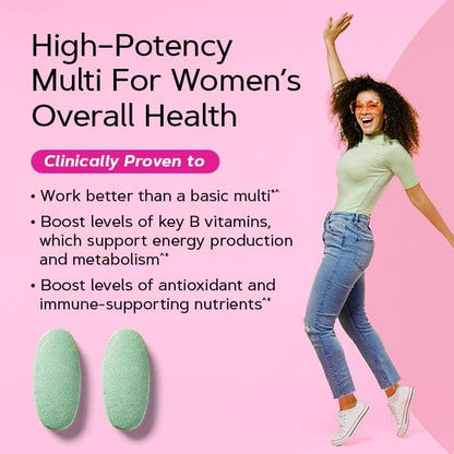 GNC Women's Ultra Mega Multivitamin | Supports Overall Health and Wellness in Women | Clinically Proven to Make You Feel Better | Timed-Release | 90 Count