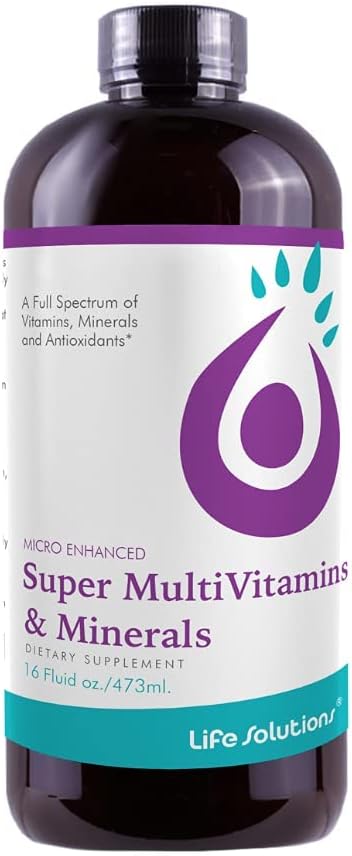 Liquid Super Multivitamin and Minerals - Premium Liquid Vitamins for Enhanced Absorption - Daily Liquid Multivitamin Supplement for Optimal Health and Wellness - 16 oz
