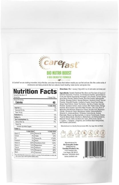 CAREFAST® Bio Nutra Boost™ | Nutritional Drink Mix for Mind and Body | Enhanced Well-Being and Daily Health Support | Over 55 Whole Food Nutrients with 120+ Vitamins, Minerals, and Antioxidants