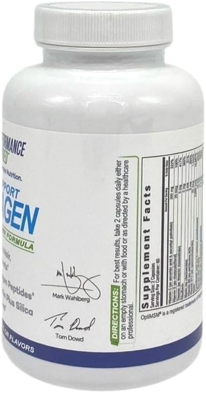 Performance Inspired Nutrition Collagen Joint/Skin/Nails/Beauty Support Capsules - Contains 5,000mcg of Biotin - Silica - Aloe Vera - Collagen Peptides - Hydrolyzed Acid – All-Natural - Big 120 Ct