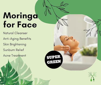 Moringa Powder - Immunity Booster, Drumstick Leaf Powder, Natural Multi-Vitamin, Good for Hair & Skin | Nutrient-Rich Superfood | Natural Energy Booster (454g/16 oz)