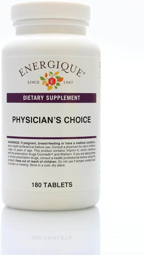 Physican's Choice multivitamin Providing Optimal doses of Essential Vitamins and Minerals.