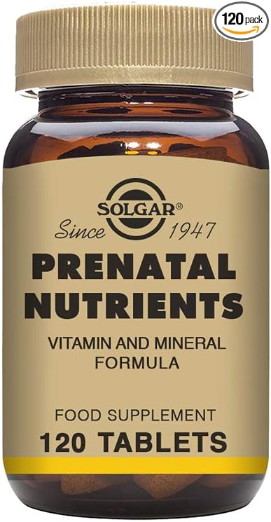 Solgar Prenatal Nutrients - 120 Tablets - Multivitamin & Mineral Formula for Pregnant & Lactating Women - Vegan, Kosher, Halal & Gluten Free - 30 Servings