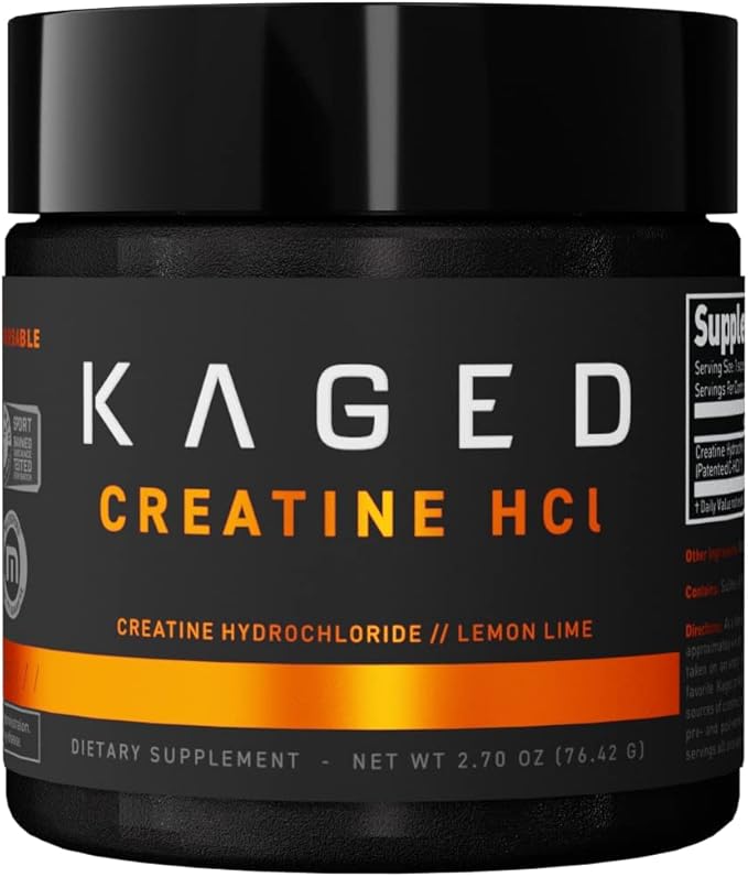 Kaged Creatine HCl Powder | Lemon Lime | Muscle Building and Recovery Supplement | Patented Formula | Highly Soluble Powder | 75 Servings