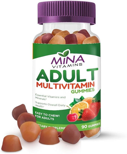Halal Vitamins for Adults - Gummy Multivitamin for Men & Women | 11 Essential Vitamins for Overall Daily Health, Natural, Vegetarian, Non-GMO, Gelatin Free, Made in USA, Halal Vitamins - 90 Count