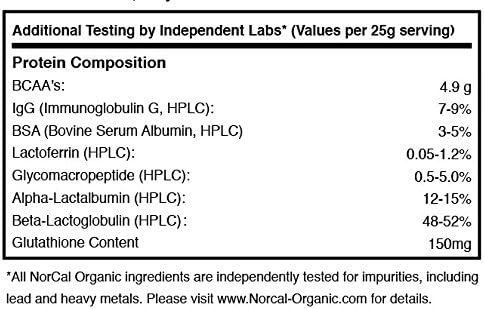 NorCal Organic Vanilla Whey Protein - 2lbs | Grass-Fed, Single-Origin Vanilla | Certified Non-GMO & American Humane from California Farms