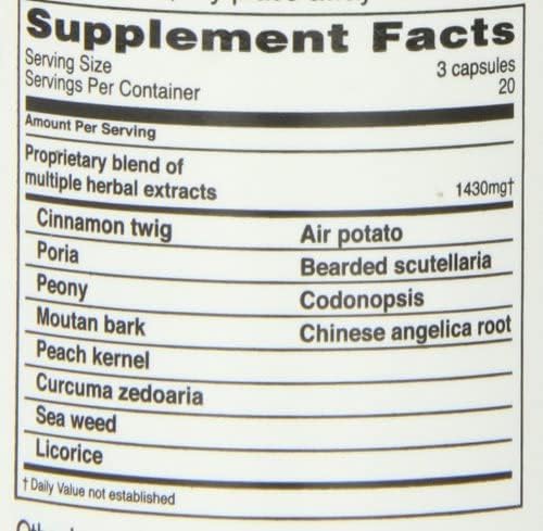 Ovary & Uterus Clean, 500 mg Dietary Supplement Capsules, 60-Count Bottle (Pack of 2)