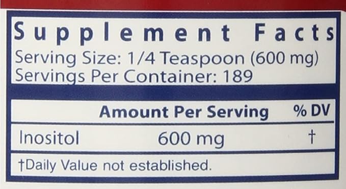 Healthy Origins Inositol Powder, 113.4 g - for Skin, Hair & Nail Health - Vitamin B8 Powder Supplement - Part of The B Complex Family - Vegan, Non-GMO & Gluten-Free Supplement - 4 Oz