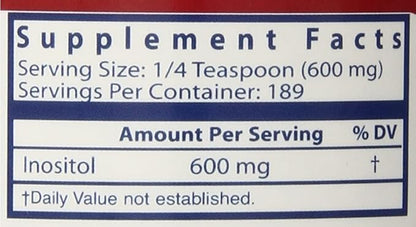 Healthy Origins Inositol Powder, 113.4 g - for Skin, Hair & Nail Health - Vitamin B8 Powder Supplement - Part of The B Complex Family - Vegan, Non-GMO & Gluten-Free Supplement - 4 Oz