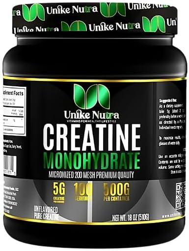 Creatine Monohydrate Powder |Pure Micronized Creatine for Enhanced Muscle Mass Athletic Performance and Muscle Recovery | Halal Kosher Vego Keto Friendly Creatine – Unflavored