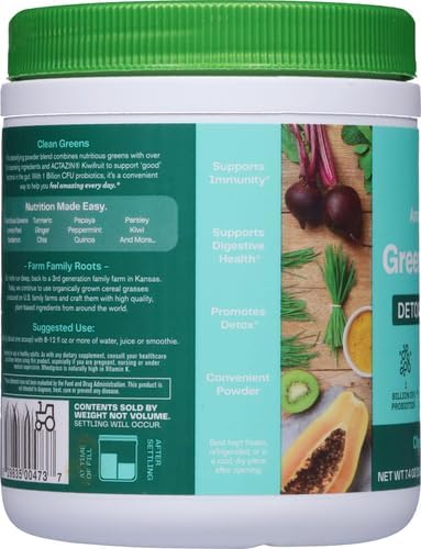 Amazing Grass Greens Superfood Detox & Digest: Greens Powder with Digestive Enzymes & Probiotics, Clean Green, 30 Servings (Packaging May Vary)