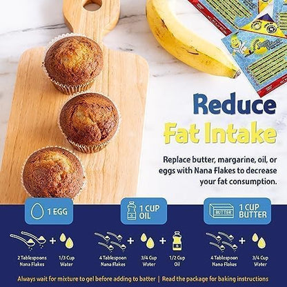 NuNutritional Designs, Prebiotic Nana Flakes with Inulin, 100% Pure Banana Flakes, Gut Health, High Protein & Fiber, Natural Diarrhea Remedy, IBS Relief, for Adults & Kids 4+ (100 Single-Serve Packs)
