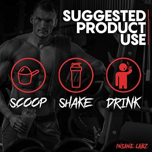 Insane Labz Insane Veinz Non Stimulant NO Enhancing Powder, Nitric Oxide Booster, Loaded with Agmatine Sulfate and Betaine Anhydrous, Increase Vascularity, 35 Srvgs, Fruit Punch