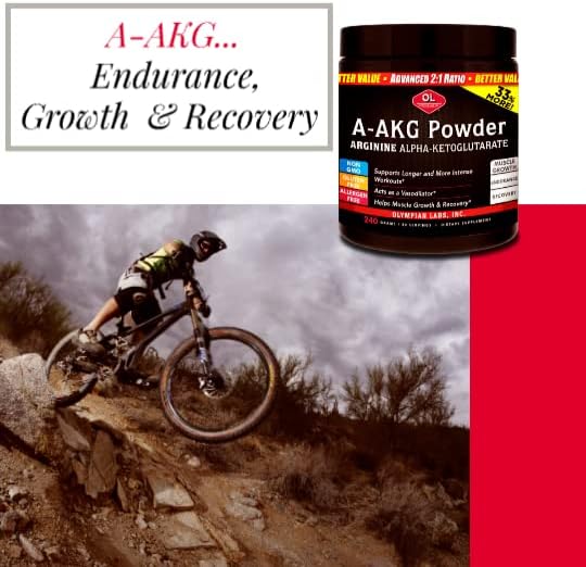 Olympian Labs PSN A-AKG Powder for Men's Health, Energy & Sports Nutrition Performance, 80 Servings, 240 Gram Jar