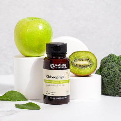 Nature's Sunshine Chlorophyll, 60 Softgel Capsules | Helps Support the Body's Blood-Cleansing Functions and Strengthens the Immune and Intestinal Systems