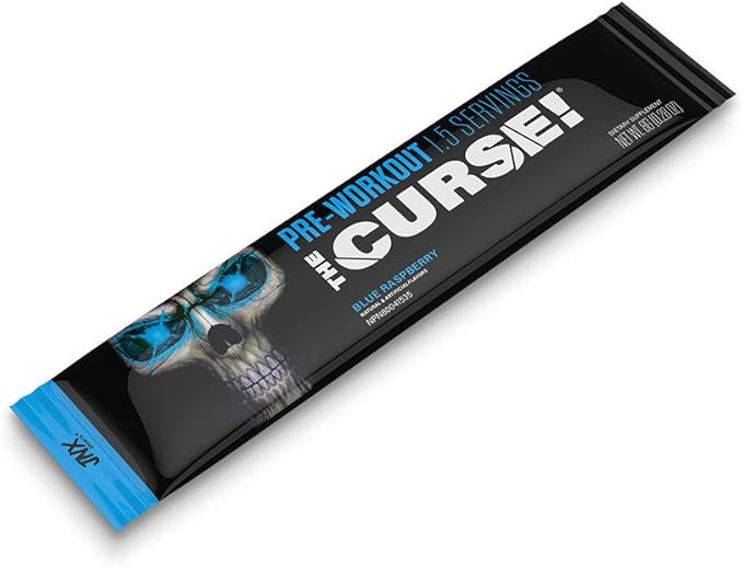 JNX SPORTS The Curse! Pre Workout Supplement - Energy & Focus, Strength Gains, Enhanced Blood Flow with Creatine & Caffeine | Sample Variety Pack | 5 x 8g Samples