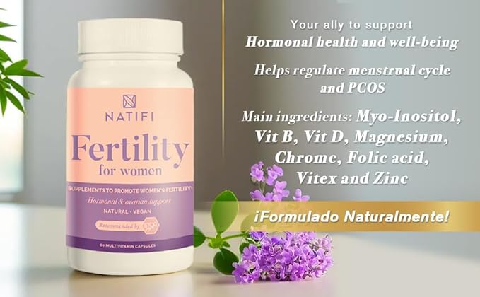 Conception Fertility Prenatal Vitamins Regulate Cycles, Balance Hormones, Aid Ovulation. Conception Multivitamin for Women. Healthier Pregnancy -60 Capsules- Folic Acid, Myo Inositol, Vitex.