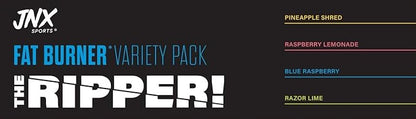 JNX SPORTS The Ripper! Fat Burner - Sample Variety Pack 5 x 8g Sticks | Super Thermogenesis, Appetite Control & Extreme Energy for Men & Women