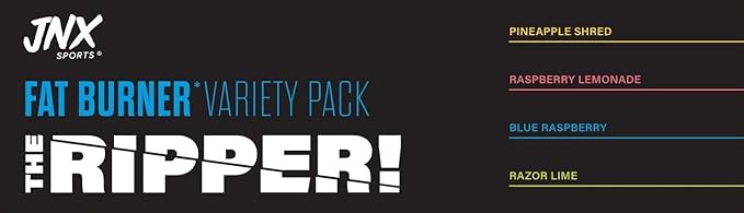 JNX SPORTS The Ripper! Fat Burner - Sample Variety Pack 5 x 8g Sticks | Super Thermogenesis, Appetite Control & Extreme Energy for Men & Women