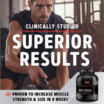 GNC AMP Wheybolic Protein Powder | Targeted Muscle Building and Workout Support Formula | Pure Whey Protein Powder Isolate with BCAA | Gluten Free | Chocolate Fudge | 33 Servings