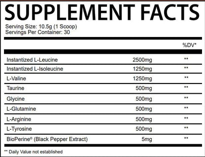 Pineapple Complete Essential Amino Acids Complex Dietary Supplement for Insane Pump 10.50G of Amino Acid, 11.11 Oz Supports Muscle Recovery & Energy Production 30 Servings