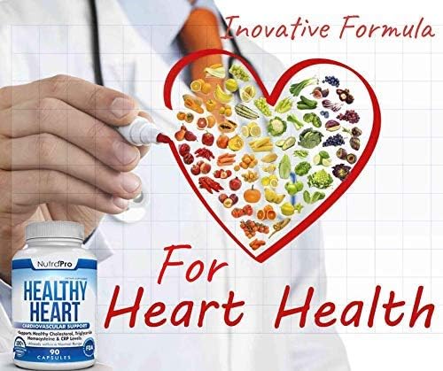 NutraPro Healthy Heart - Heart Health Supplements. Artery Cleanse & Protect. Supports Healthy Cholesterol and Triglyceride. GMP Certified