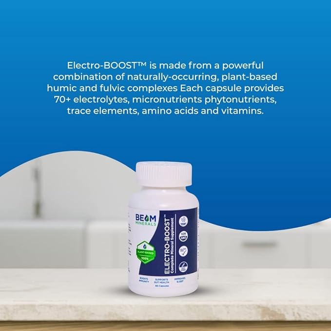 Complete Multi-Mineral Capsules - Electro-Boost Plant-Based Electrolytes and Micronutrients Capsules for Men and Women | Help to Boost Immunity, Support Gut Health and Improve Sleep | 60 Capsules