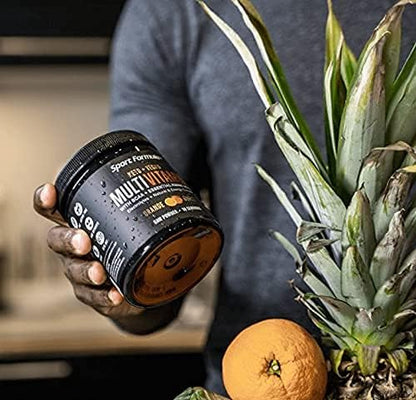 Multivitamin Powder - Keto Drink Mix for Men Women BCAA Amino Acids Won’t Upset Your Stomach - Keto Vegan Multivitamin with Electrolytes Super B Complex Digestive Enzyme (Orange Burst)