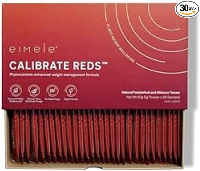Calibrate Reds | Natural Weight Control Formula for Women & Men | Reduce Cravings | Healthy Weight Support | Vegan | 30 Sachets (2g Powder ea)