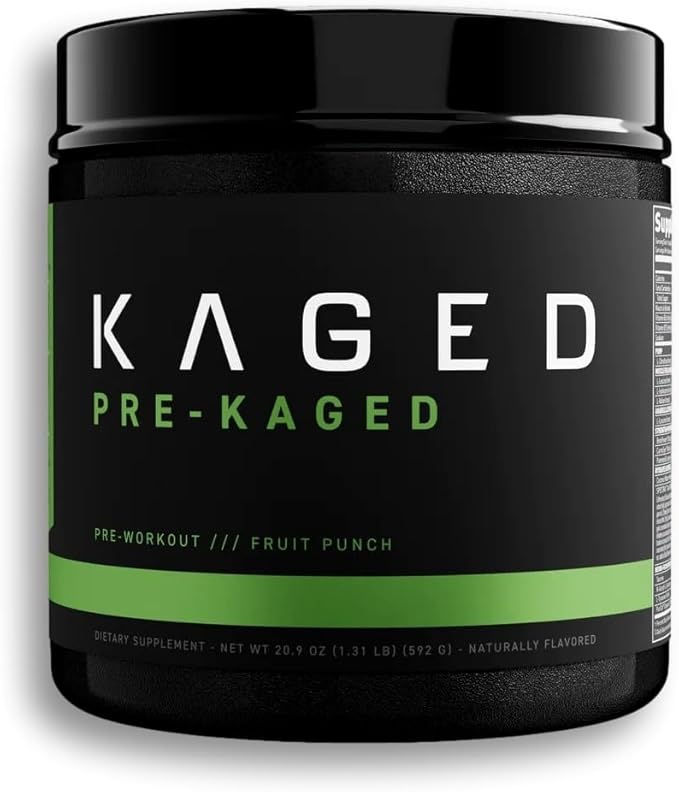 Kaged Original Pre-Workout Powder | Fruit Punch | Pre Formulated with Creatine, Beta Alanine, Pure Caffeine | 20 Servings