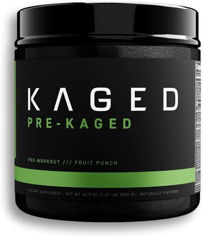 Kaged Original Pre-Workout Powder | Fruit Punch | Pre Formulated with Creatine, Beta Alanine, Pure Caffeine | 20 Servings
