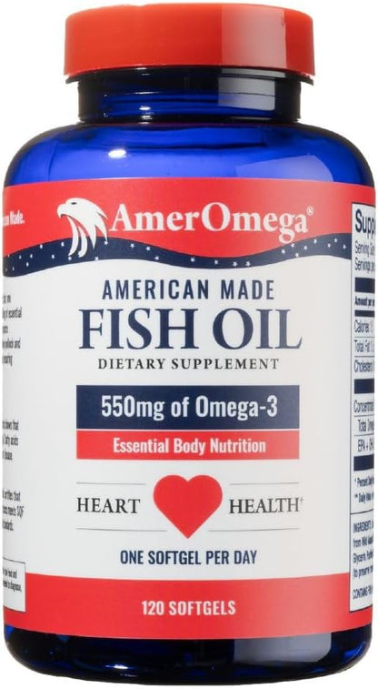 Preferred Triglyceride Omega-3 Fish Oil for Heart Health Support - Wild-Caught Alaskan Walleye Pollock - American-Sourced, American-Made - Non-GMO, Gluten-Free & Dairy-Free - 120 Softgels
