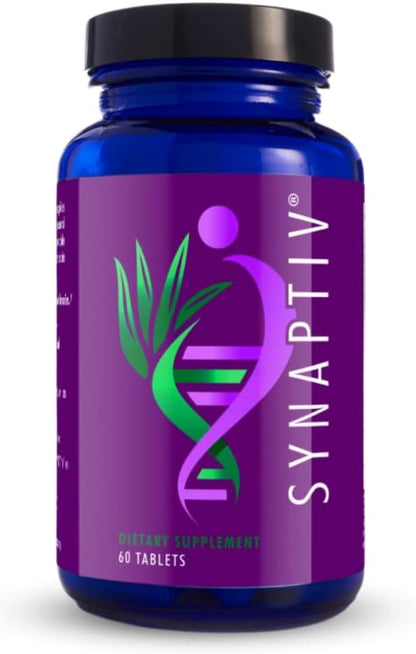 Youngevity Synaptiv™ Brain Support - 12in1 - Ginkgo, Huperzine, Bacopa, Quercetin and More - with Potent Antioxidant Blend + Vitamins - 60 Tablets (Pack of 1)