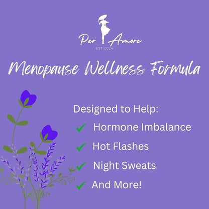 Menopause Wellness Formula: Menopause Supplements, Menopause Support, Menopause Relief, 30 Servings
